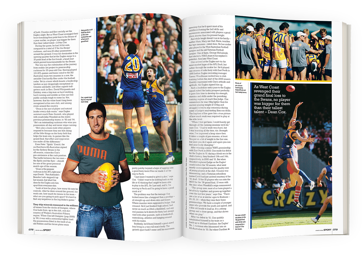 Inside Sport Feature on Dean Cox of the West Coast Eagles
