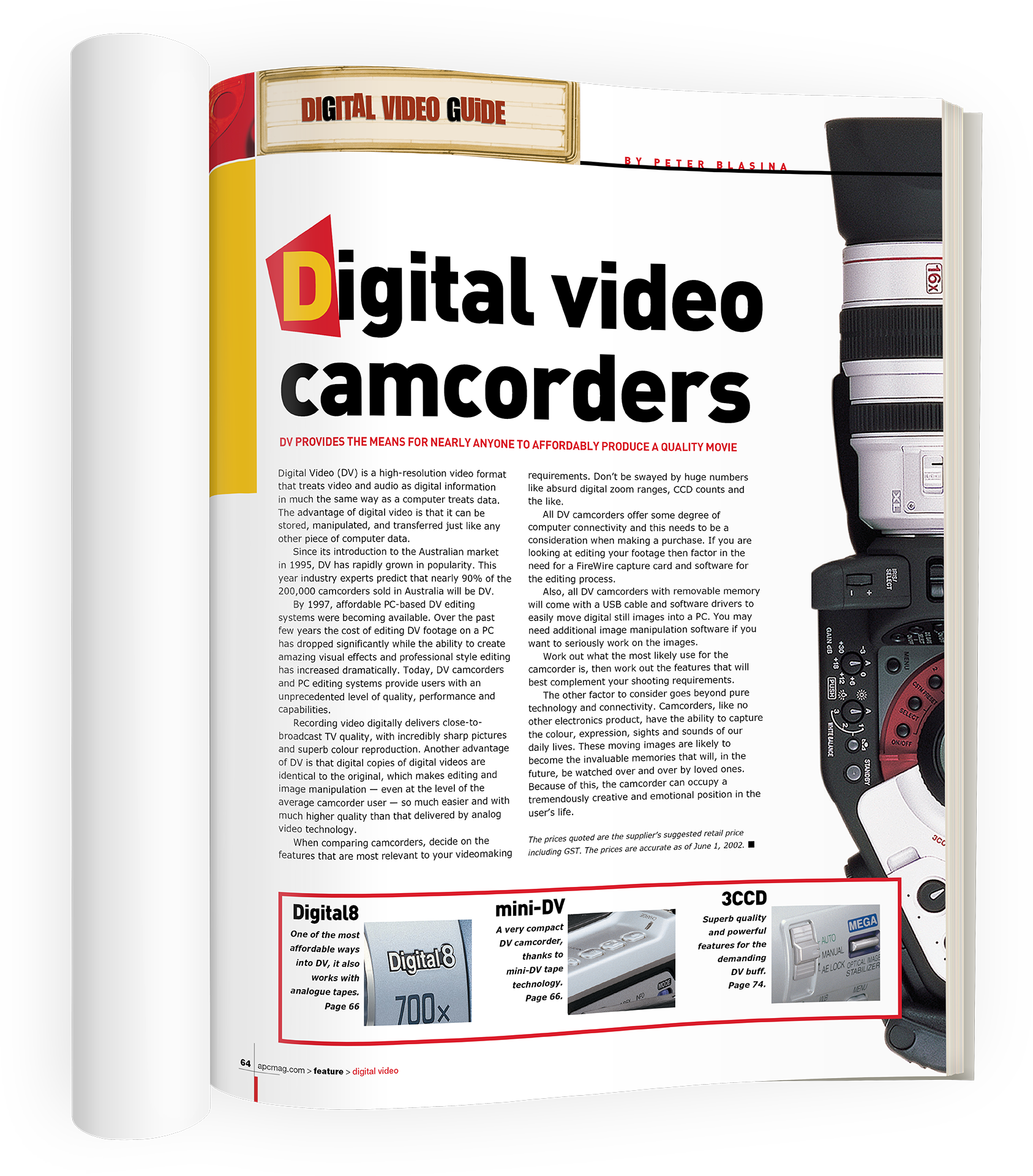 Australian Personal Computer Digital Video Camcorders Feature