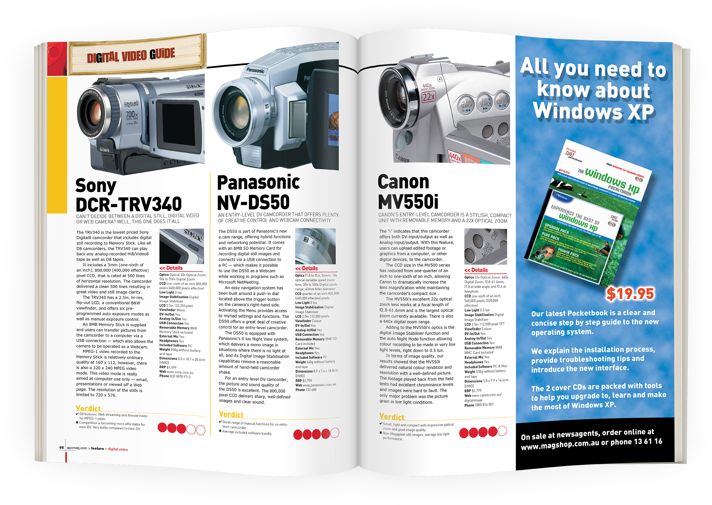 Australian Personal Computer Digital Video Camcorders Feature Continued