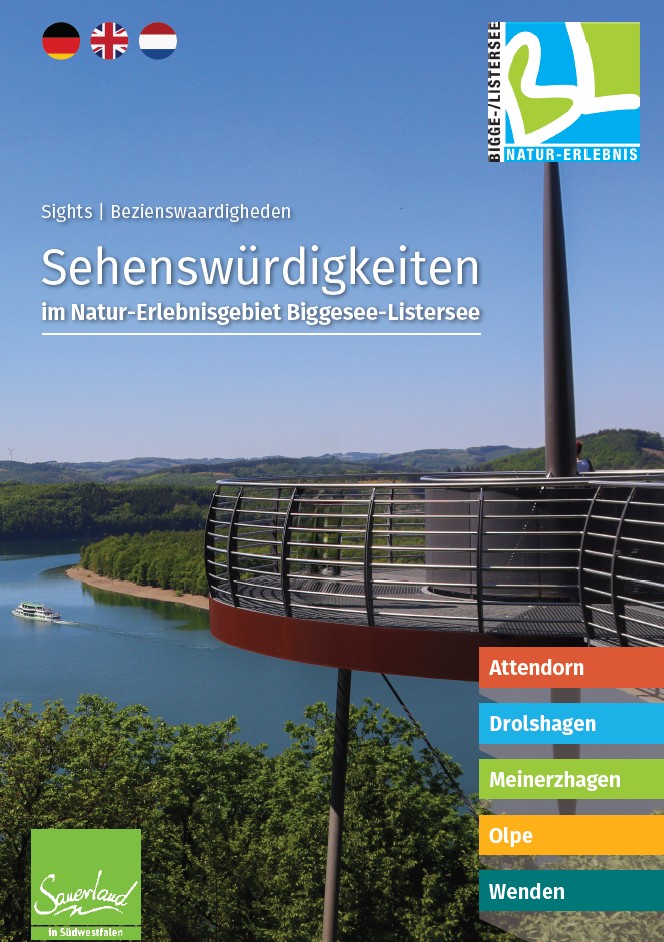 Broschüre „Sehenswürdigkeiten im Natur-Erlebnisgebiet Biggesee-Listersee“ © Tourismusverband Biggesee-Listersee