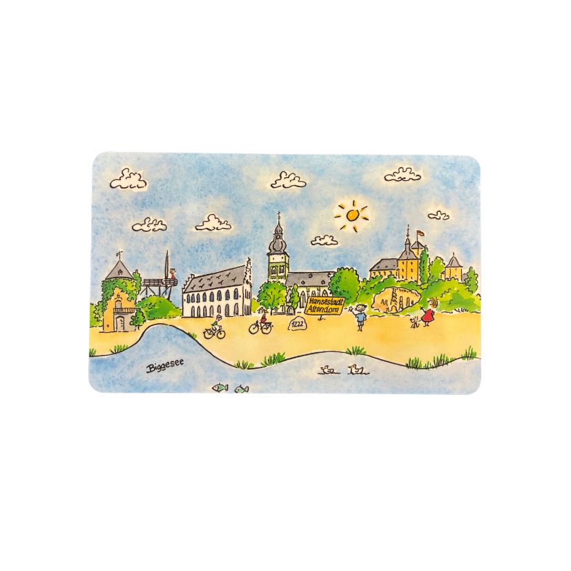 Frühstücksbrettchen Attendorn mit "Comic" Motiv