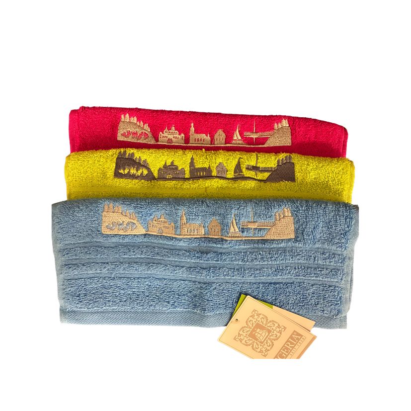 Gäste Handtuch mit Attendorn Silhouette in verschiedenen Farben