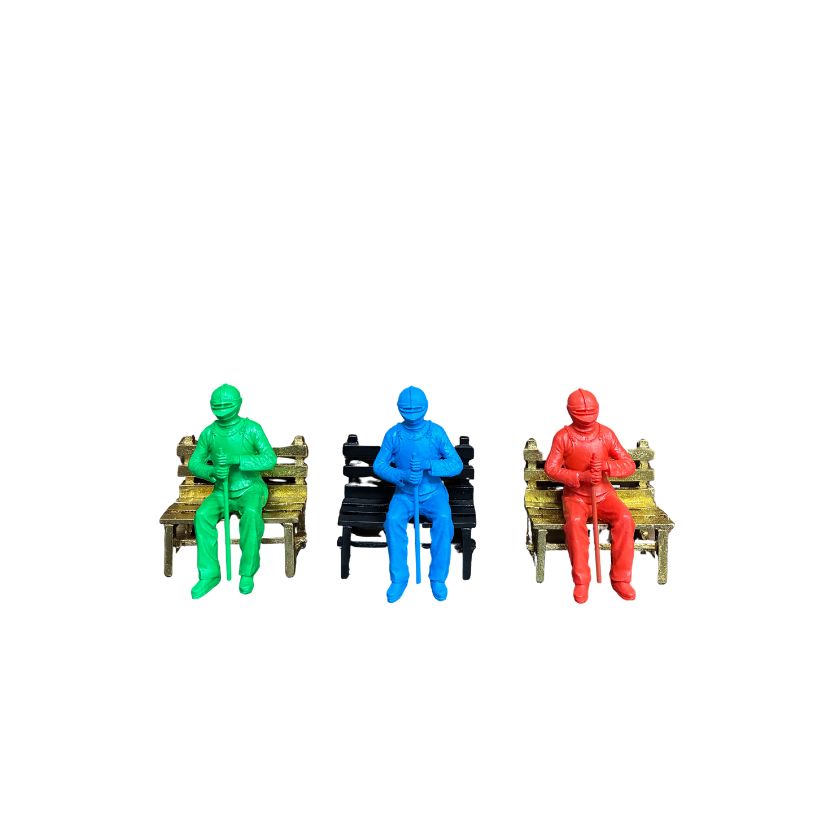 Iserkopp mit Bank in verschiedenen Farben "mix and match"