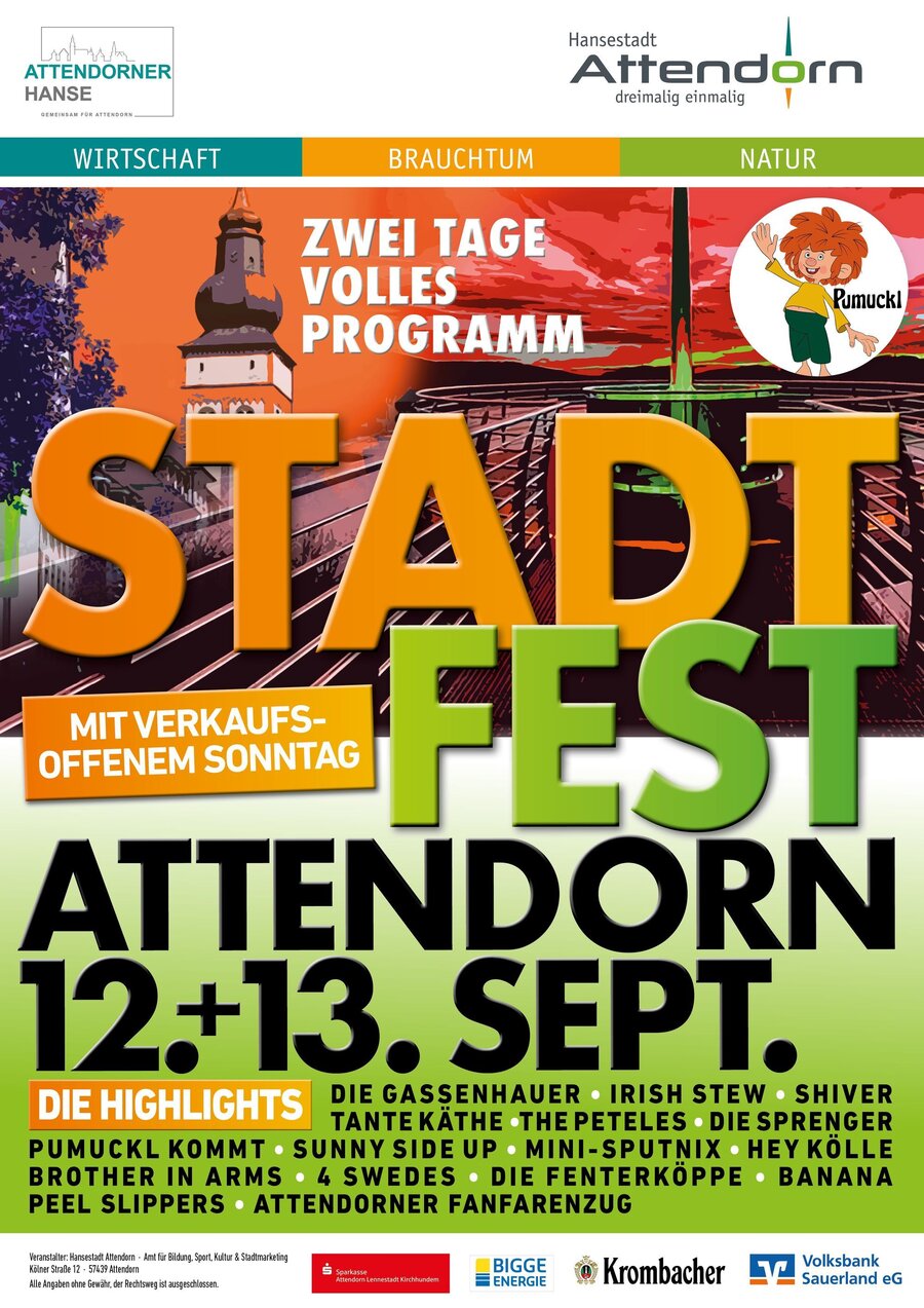Bild vergrößern: Plakat eines Stadtfestes