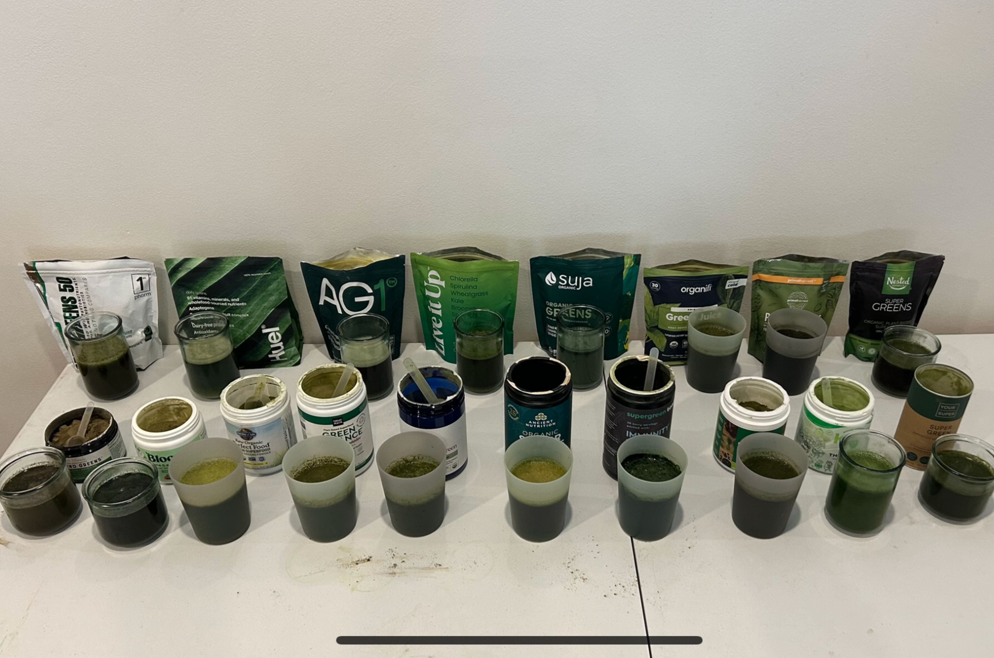 All the superfoods greens powder I tested