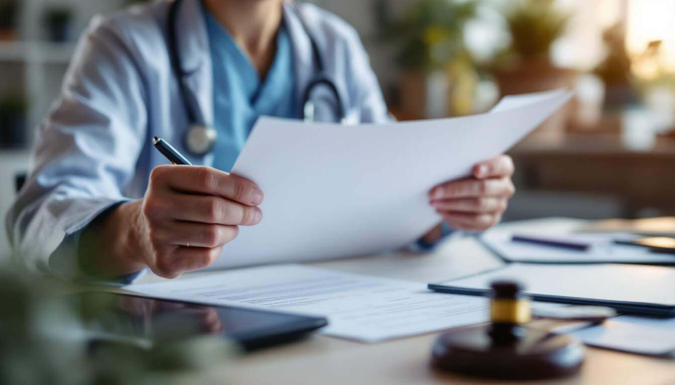 A person sitting at a desk with a pen and paper