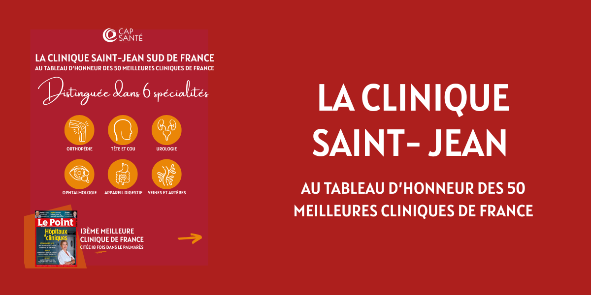 La Clinique Saint-Jean Sud de France parmi les meilleures cliniques du Palmarès 2025 du Point