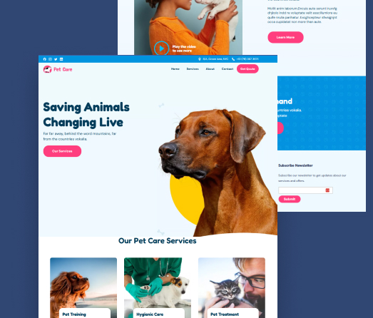 A mockup of a project