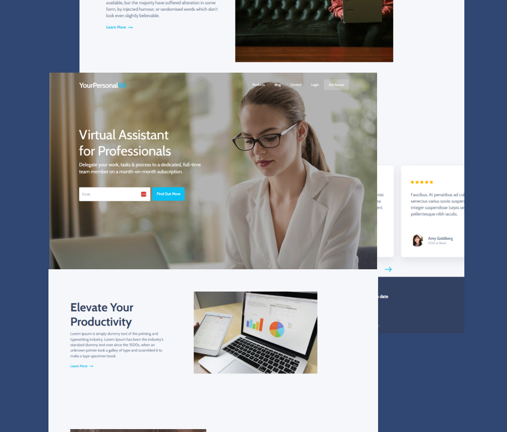 A mockup of a project