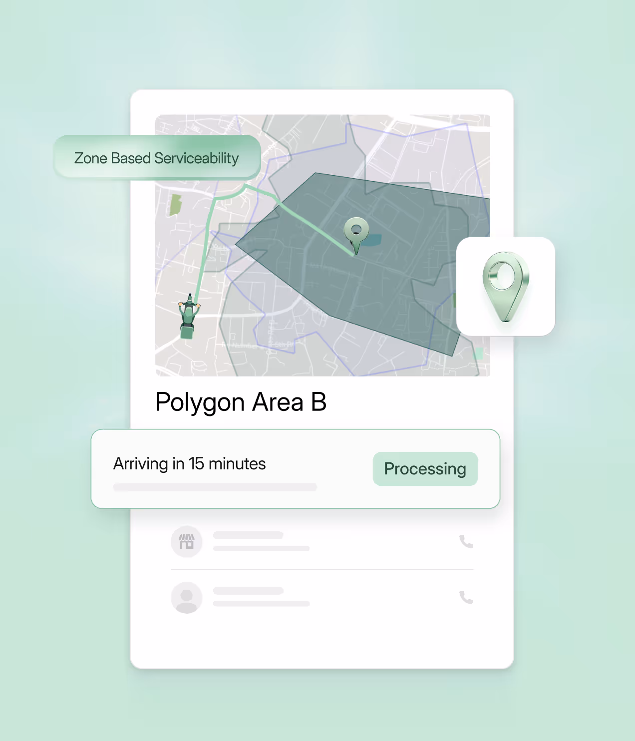 Zone-based serviceability