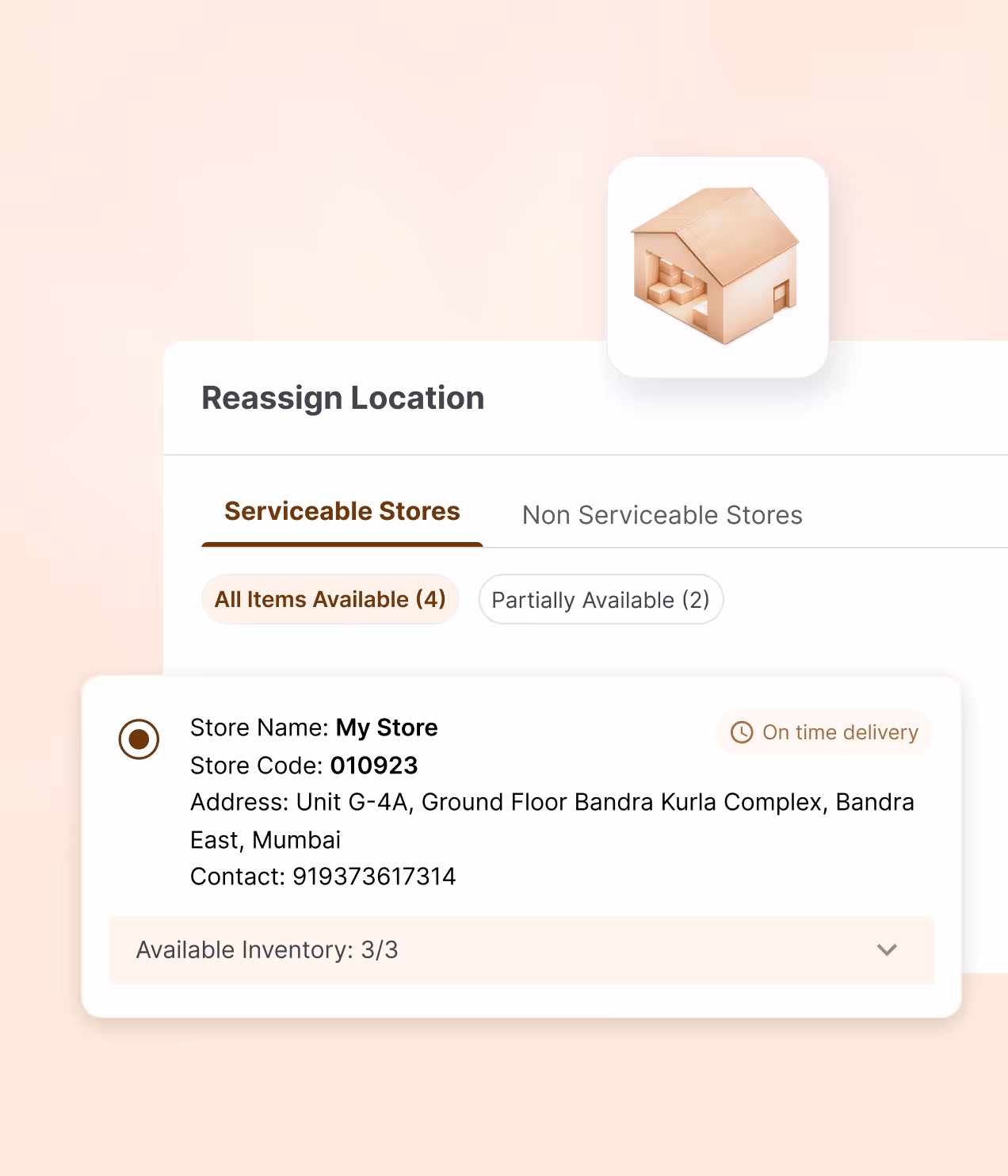 Cross-store fulfilment