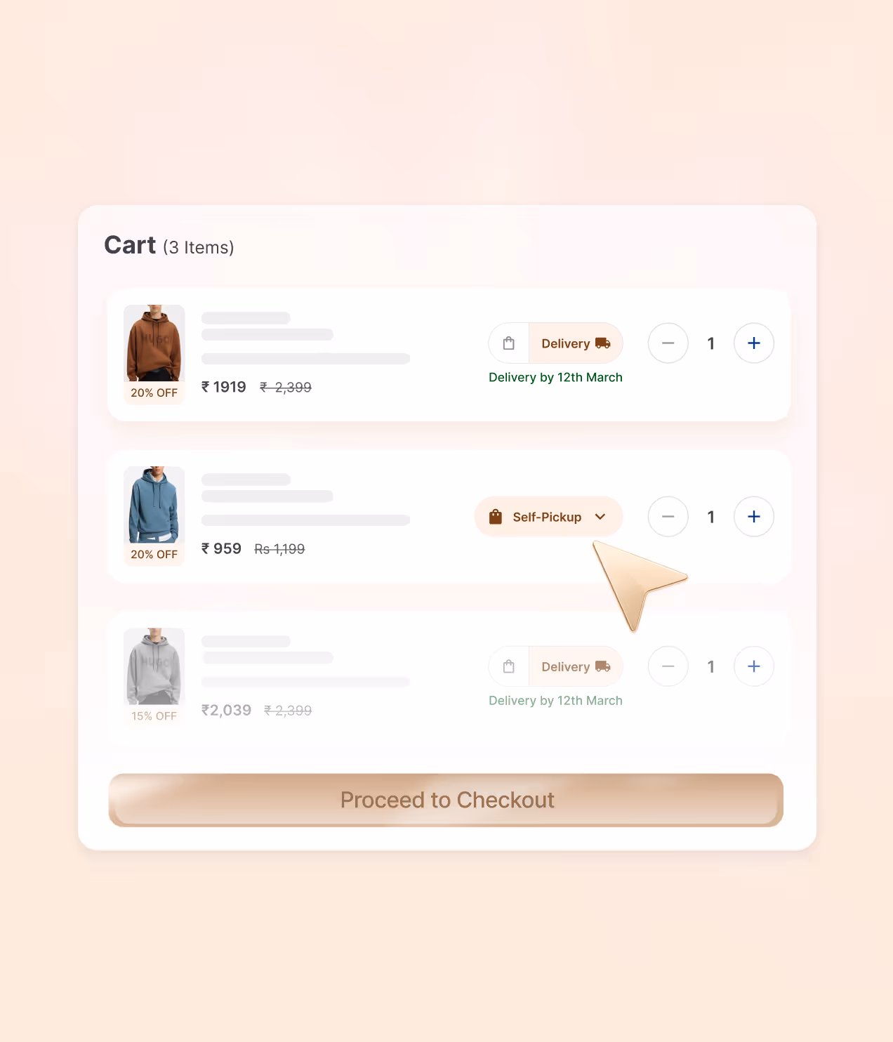 Delivery and pickup flexibility
