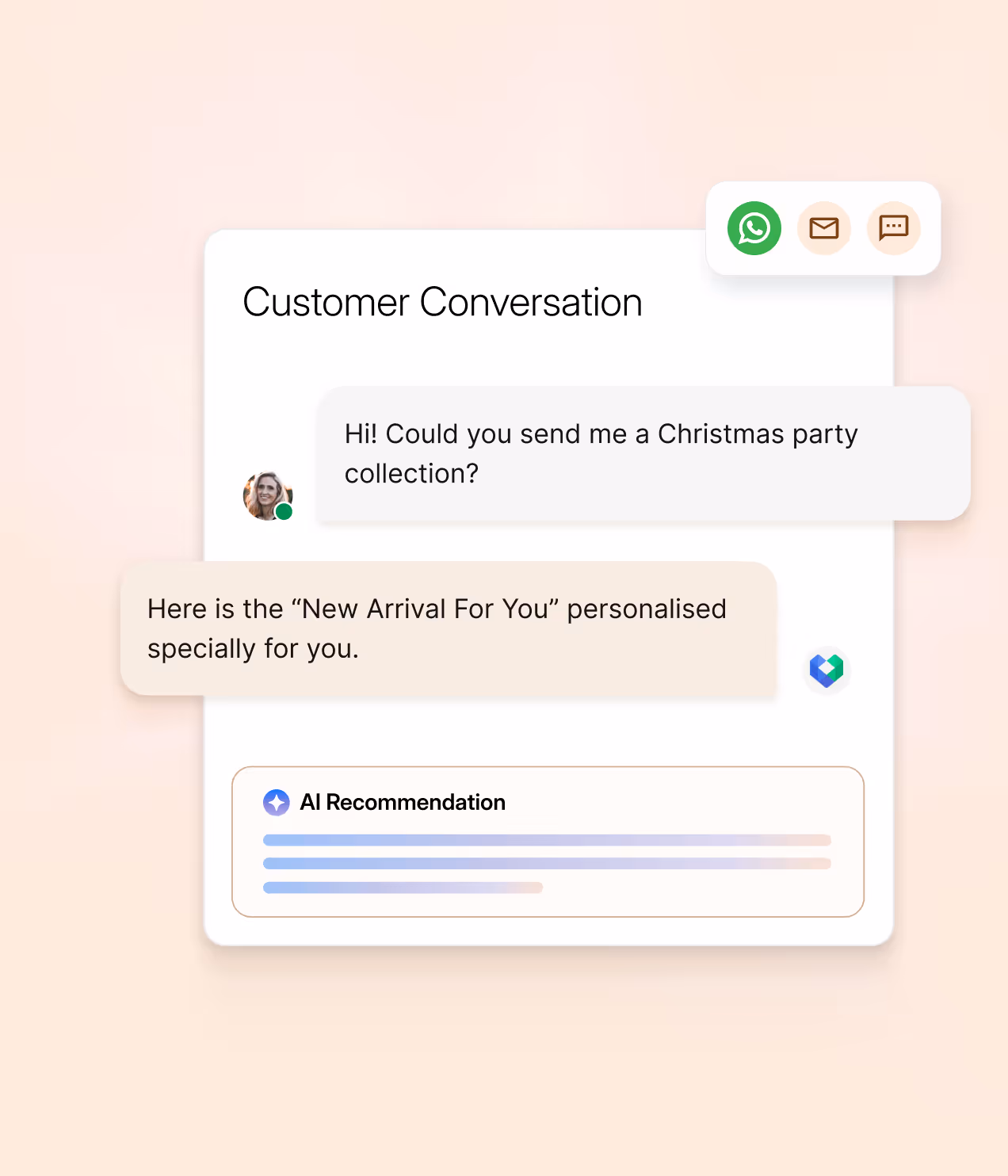 Shoppable links for at-home purchases