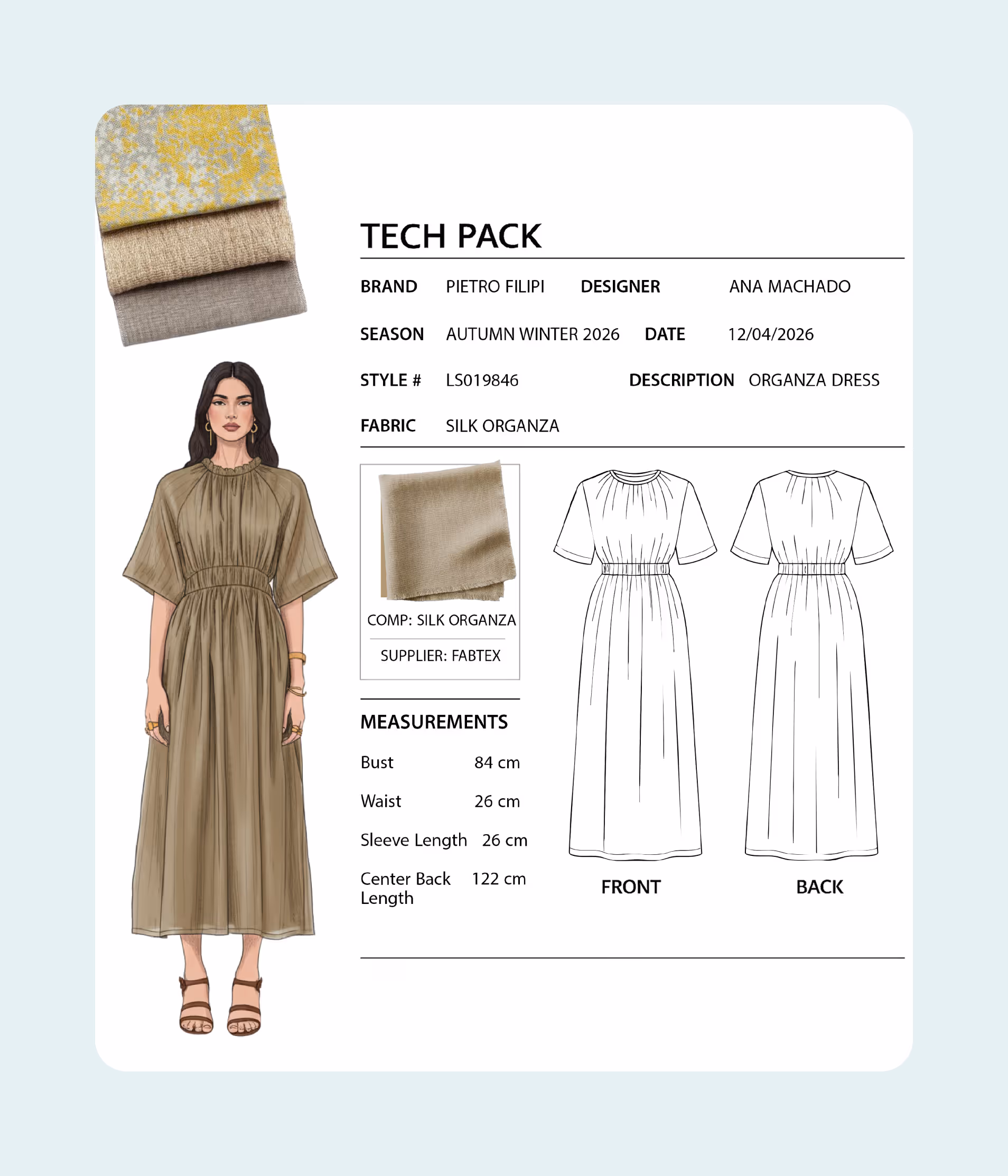 Tech pack ready designs