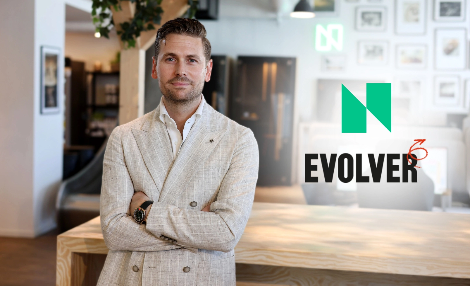 Norteams vd i kontorsmiljö inför partnerskapet med Evolver Equity.