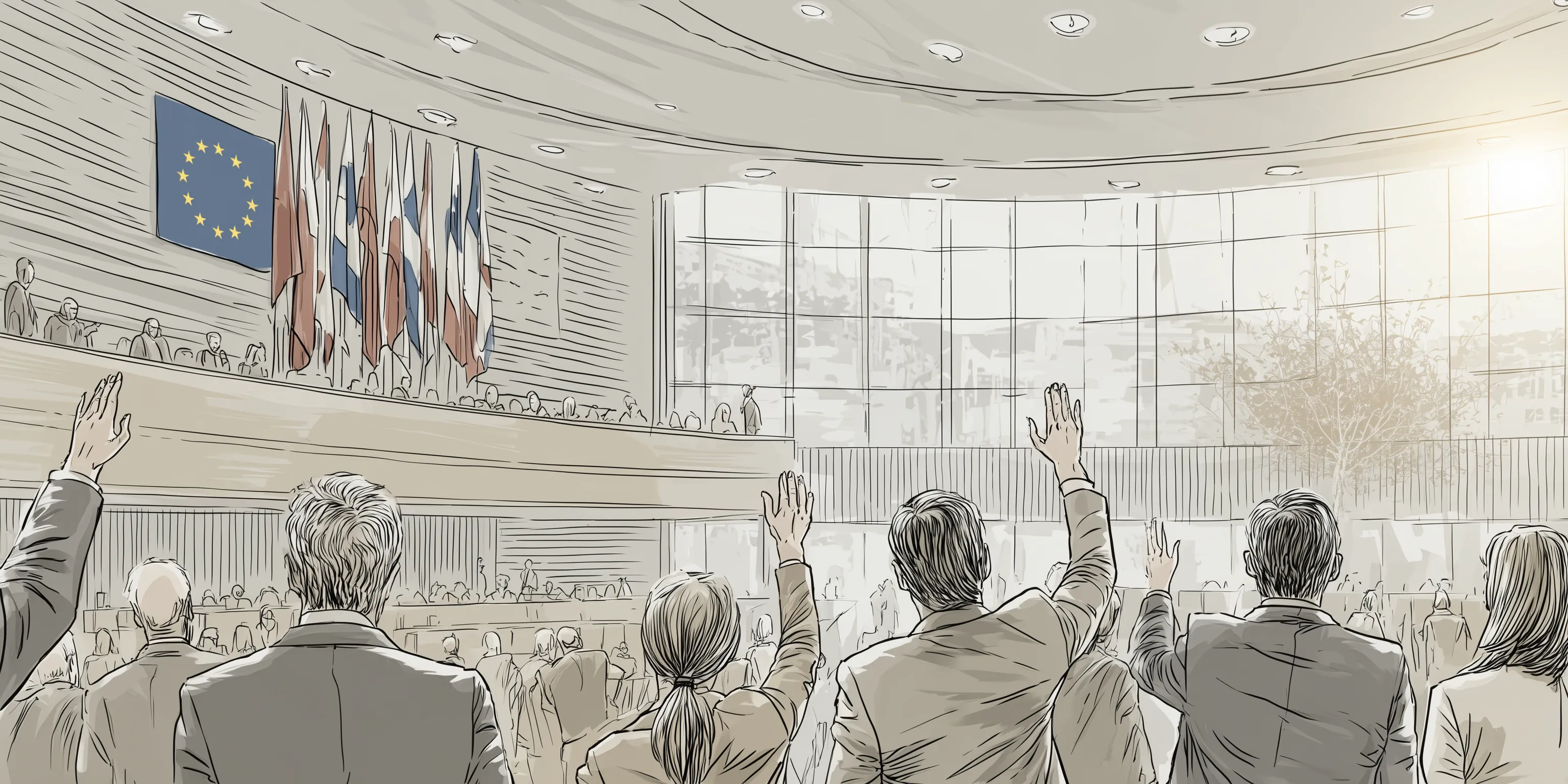 Illustration of the vote of the European Parliament in Brussels against the Omnibus I package in October 2025 - ESG and reporting obligations remain relevant