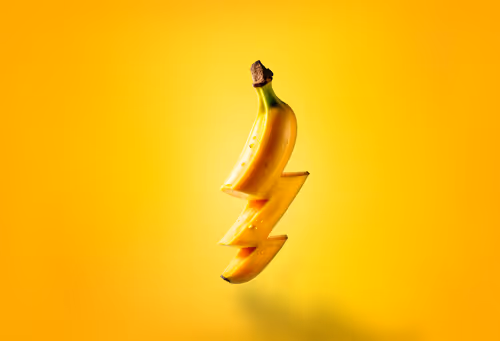 Illustratie van energy banaan liggend