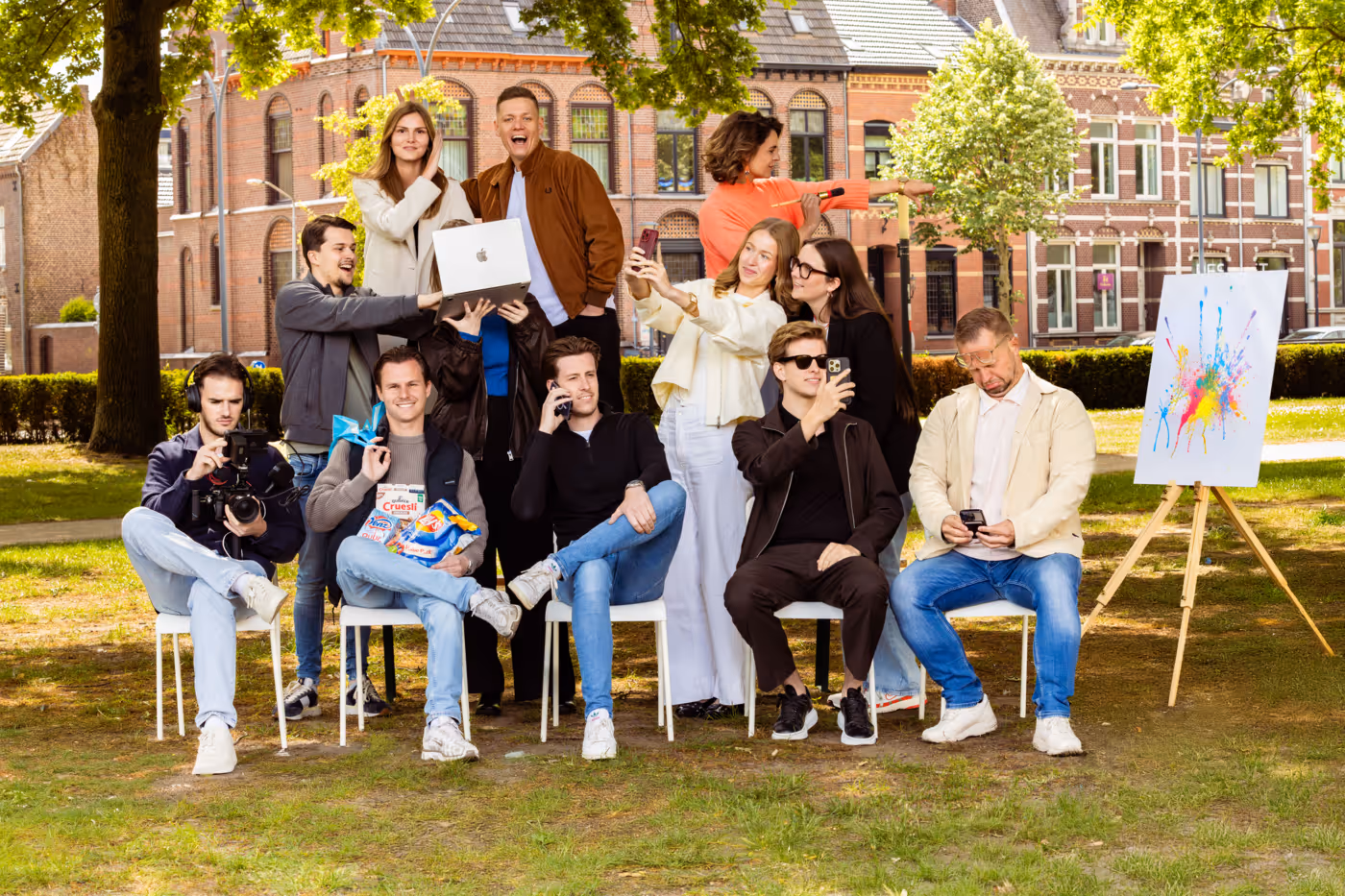 Illustratie van bananas teamfoto