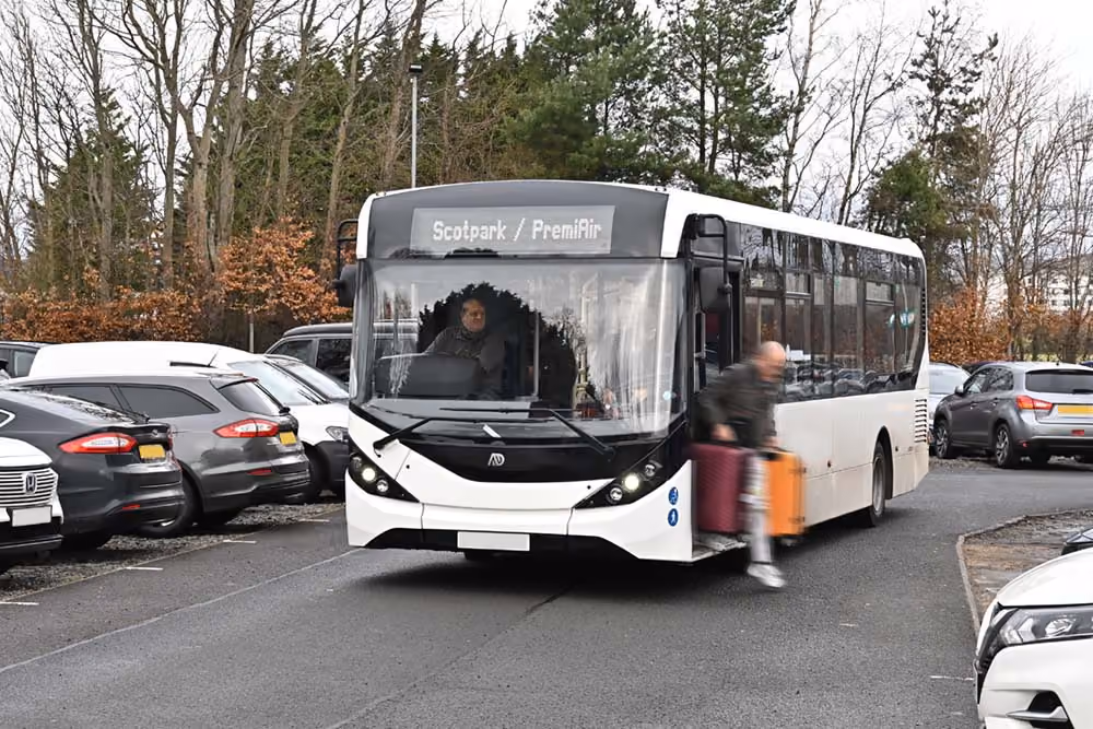 PremiAir Airport Parking Shuttle Bus to Edinburgh airport
