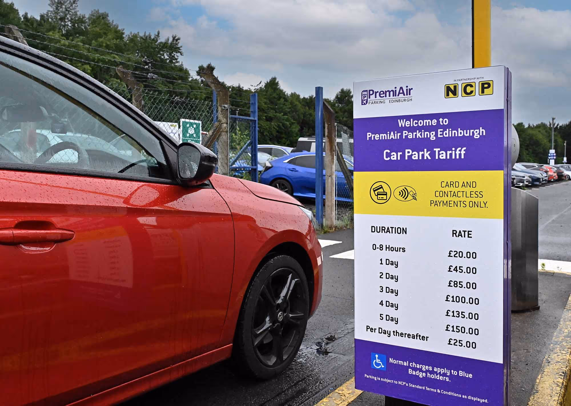 Entry instructions, PremiAir Parking, Edinburgh Airport Parking