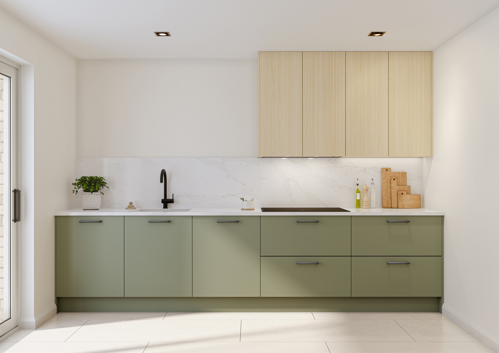 Second Nature - Green & Oak Linear