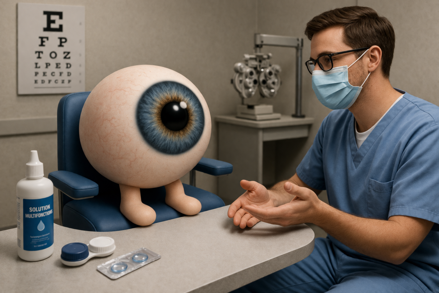 Renouvellement de lentilles d'un patient