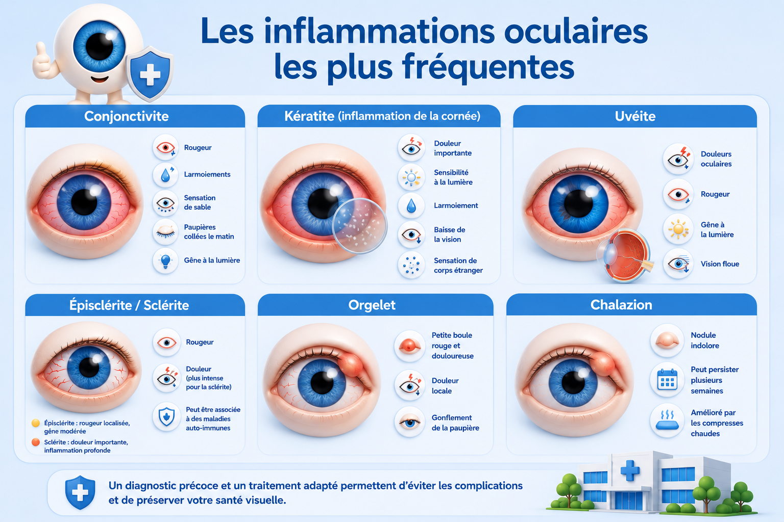 les inflammations oculaires les plus fréquentes