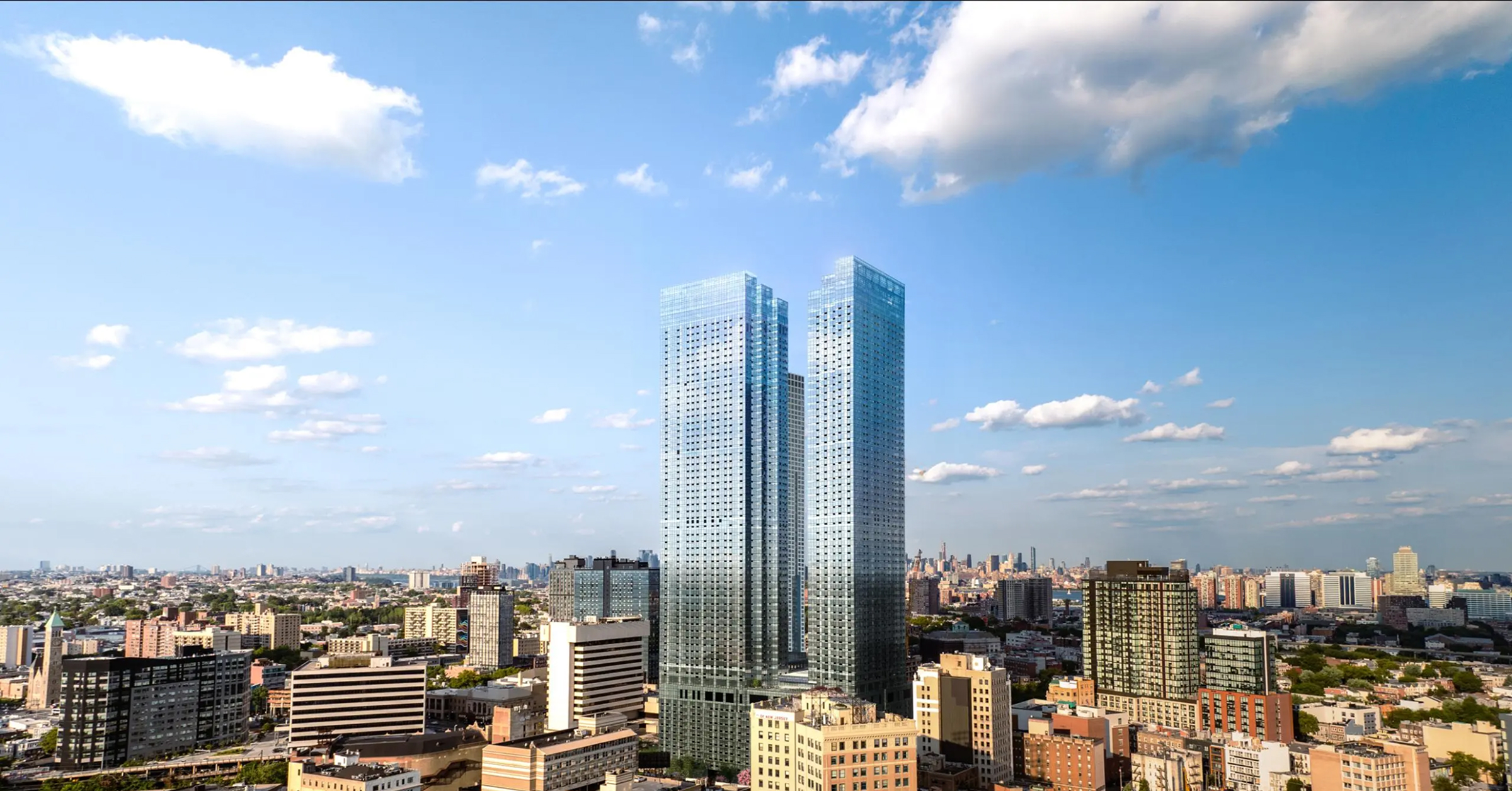 Top Team Window Cleaning signs a contract at The Journal, Woods Bagot’s twin 64 story residential complex at 36 Journal Square Plaza in Jersey City, NJ.