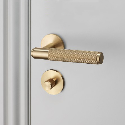 Close up of door handle and lock