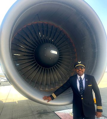 "Collage of luxury travel and logistics: a man relaxing in a private jet, walking on the tarmac, and warehouse staff handling cargo.