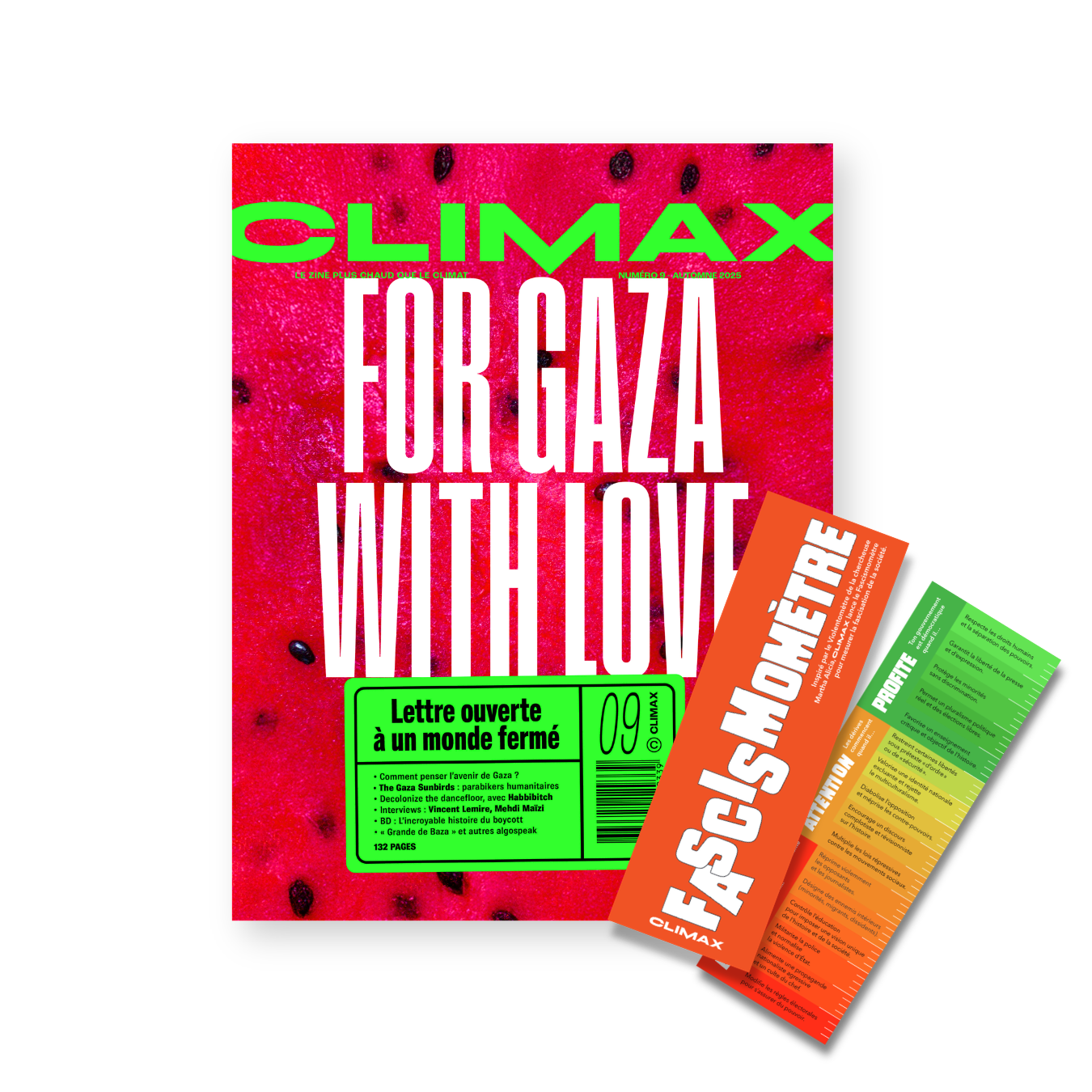 Climax vol. 9 « For Gaza With Love » + le marque-page « Fascismomètre »