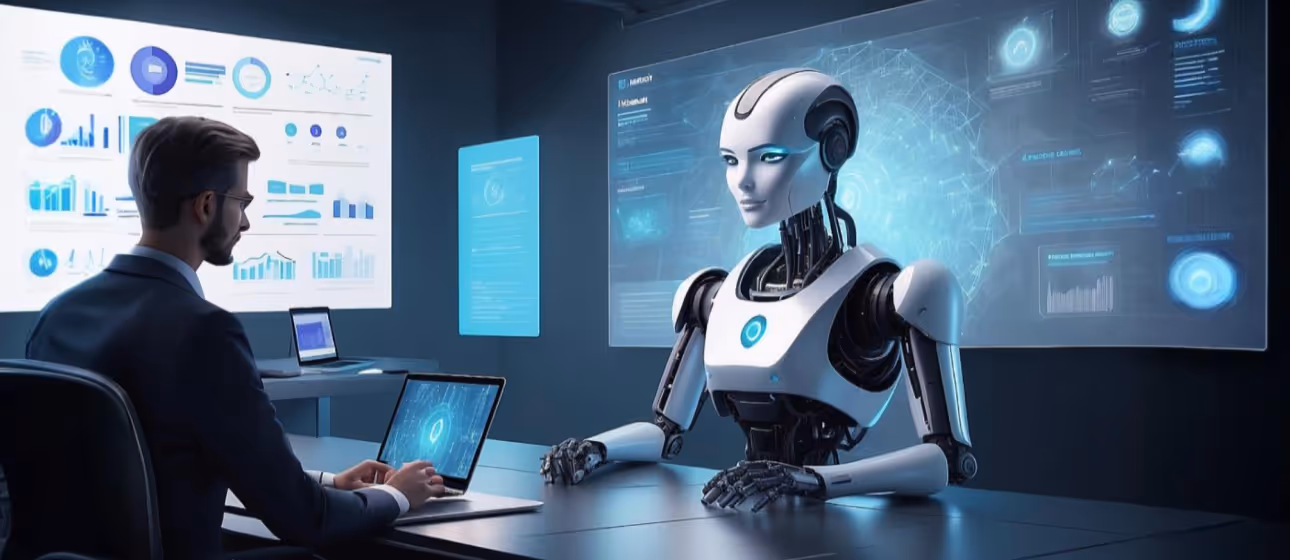 A conversation between an AI agent and a human representing an interview