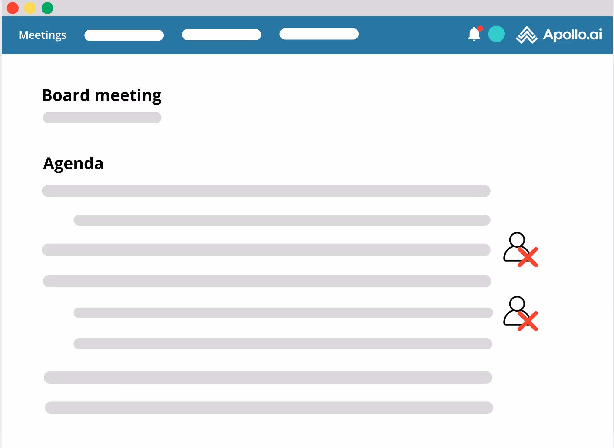 Board member exclusion option from agenda items
