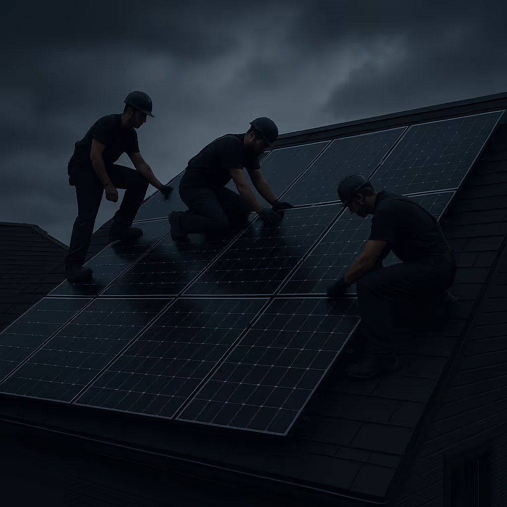 Panouri fotovoltaice, montaj