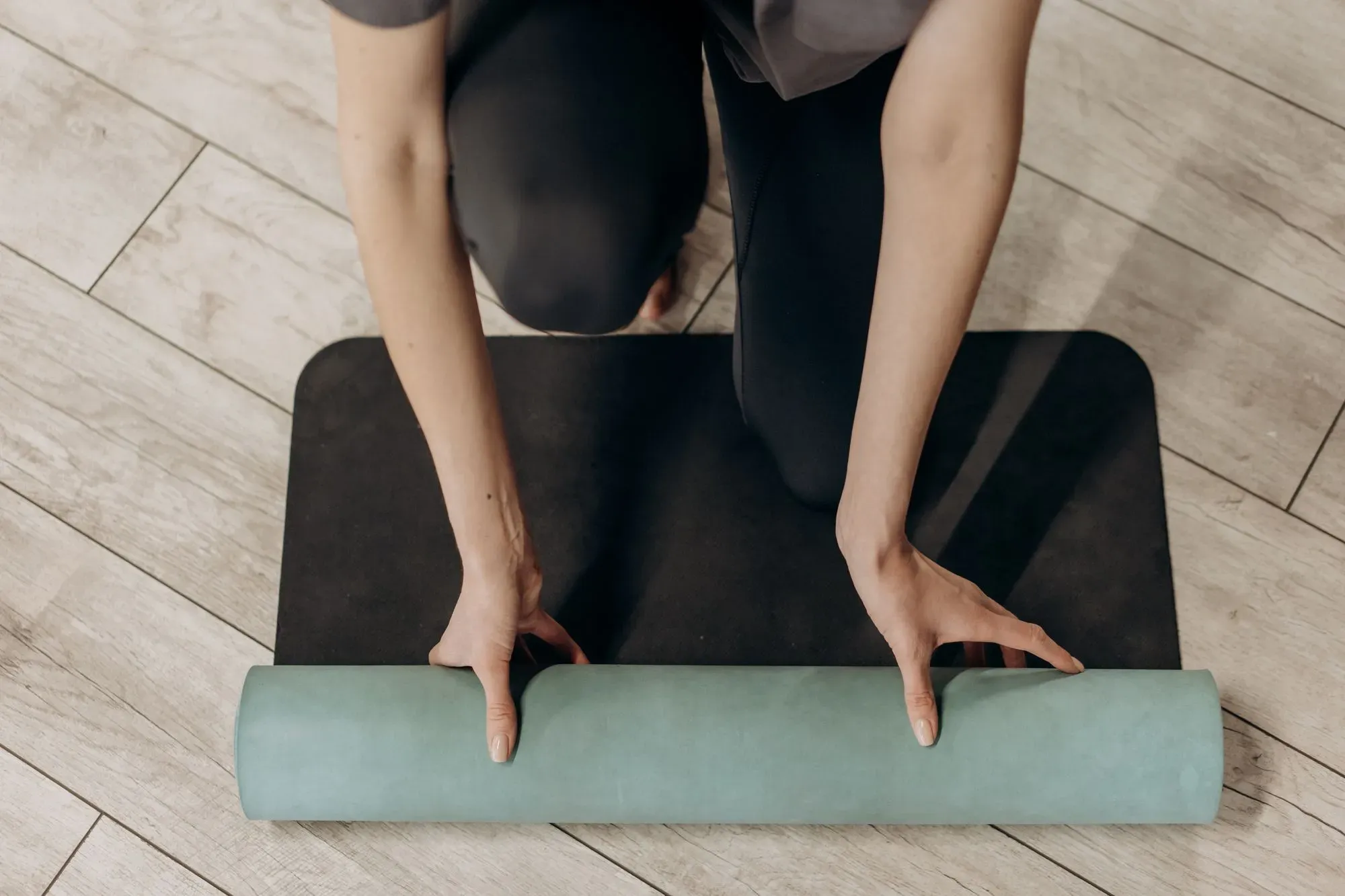 yoga mat stock image