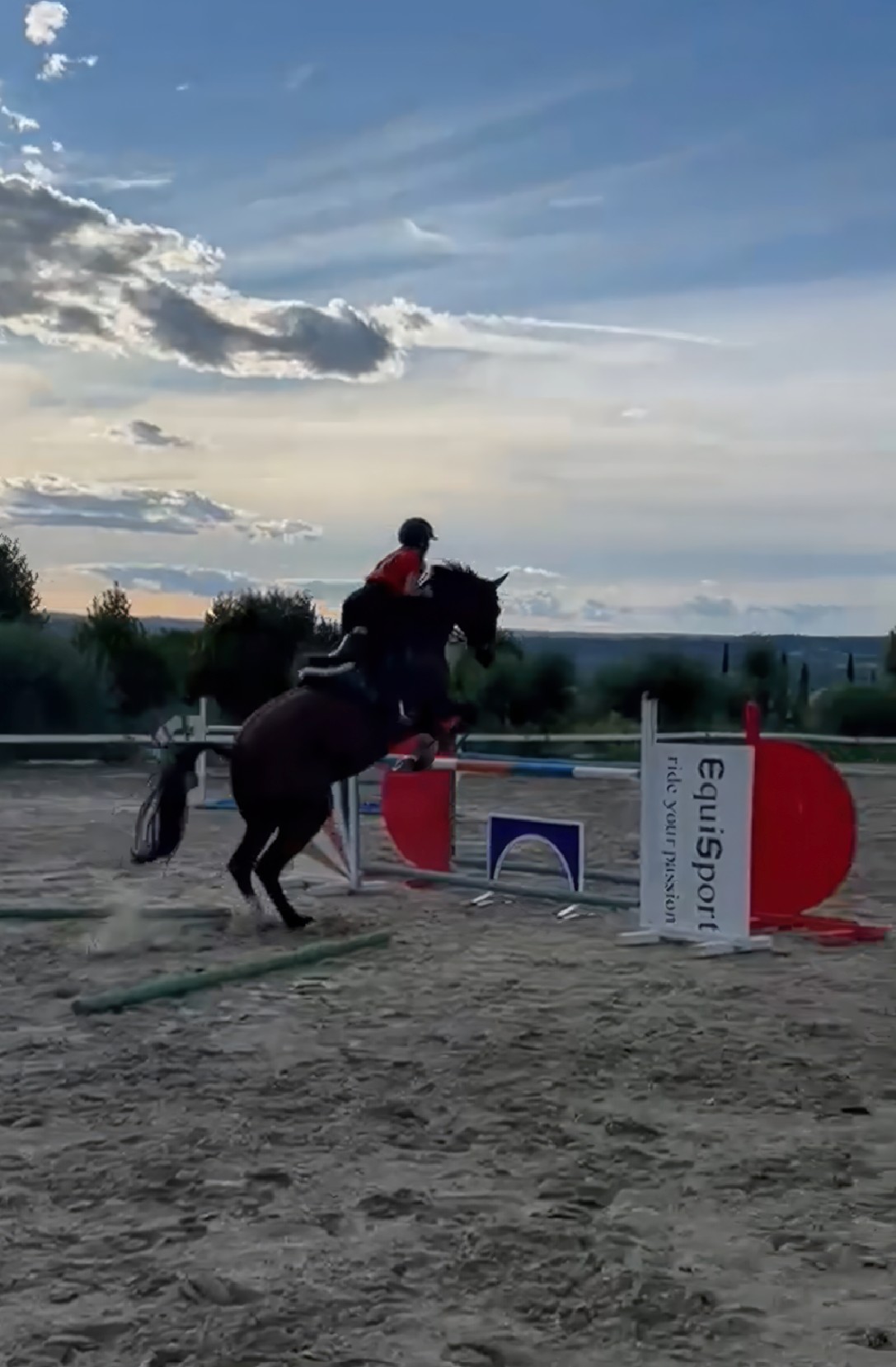Rider jumping