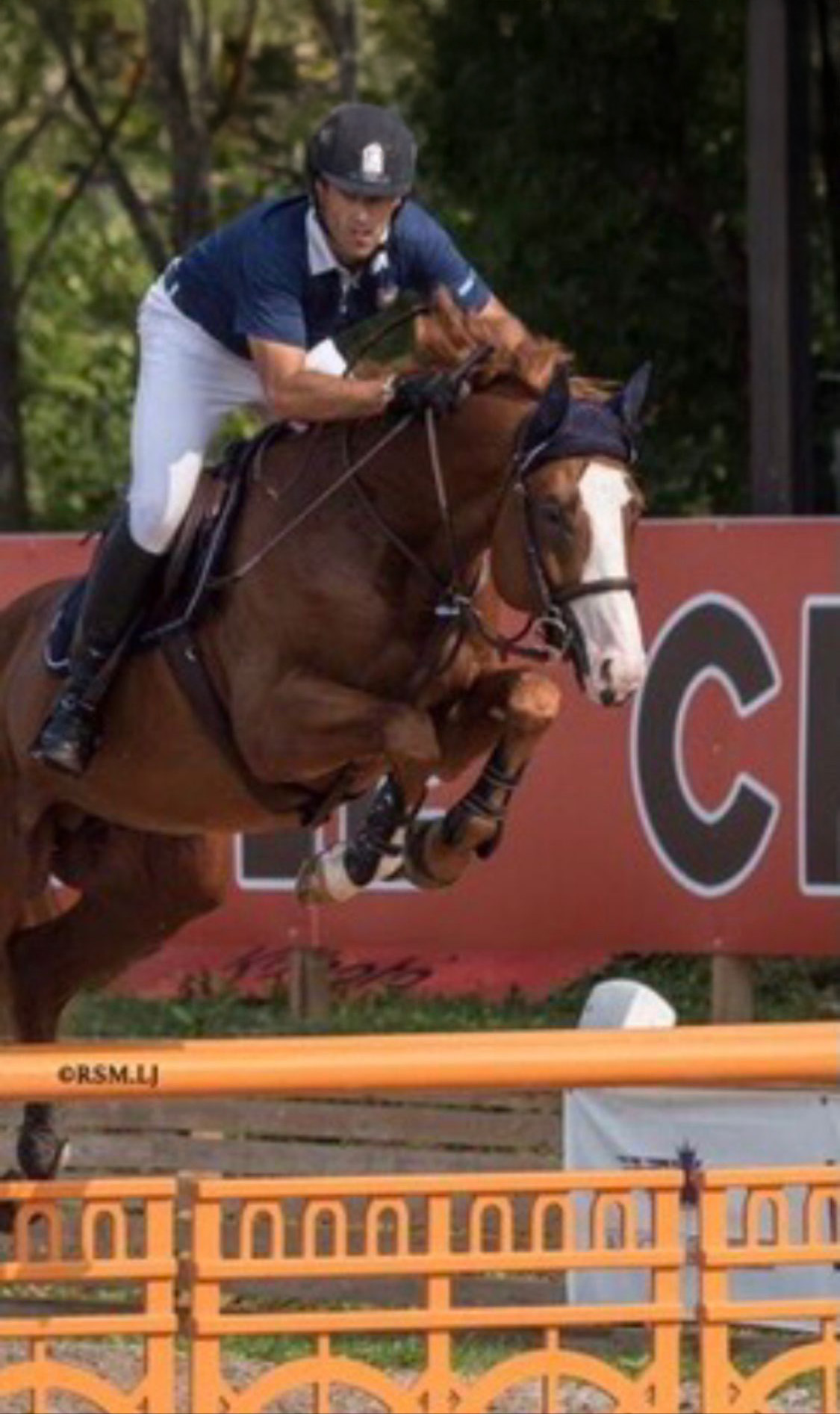 Rider jumping