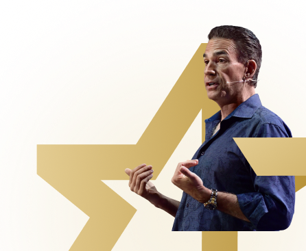 Mobile version of mark speaking in a newsletter