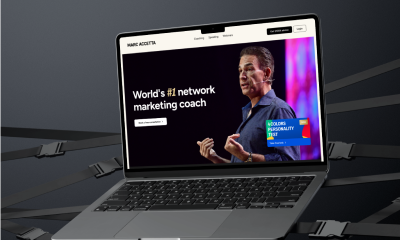 laptop mockup with marcs website