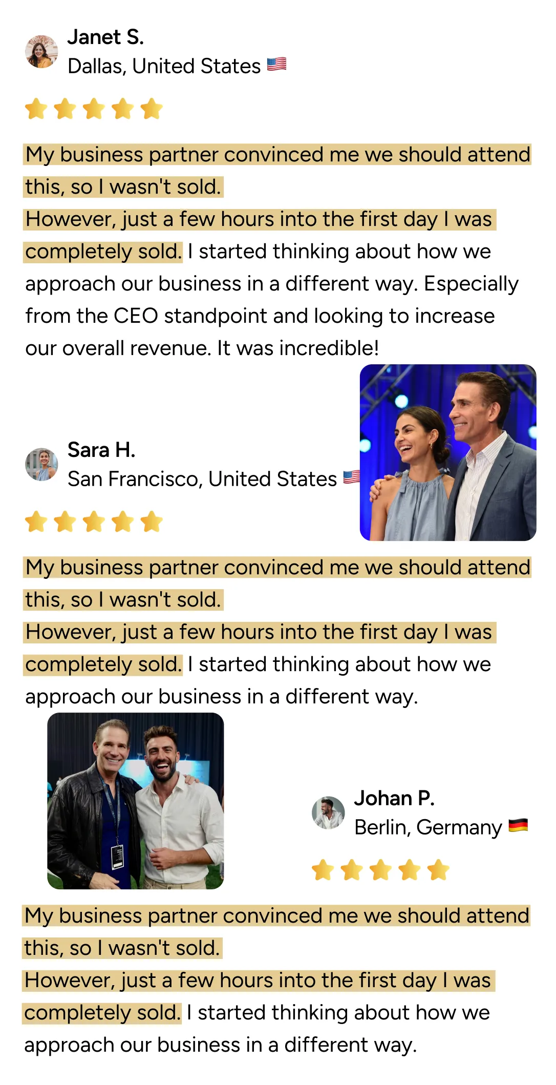 testimonial of people collaborating with marc