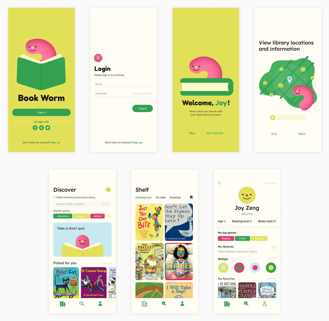 book worm final main screen compositions