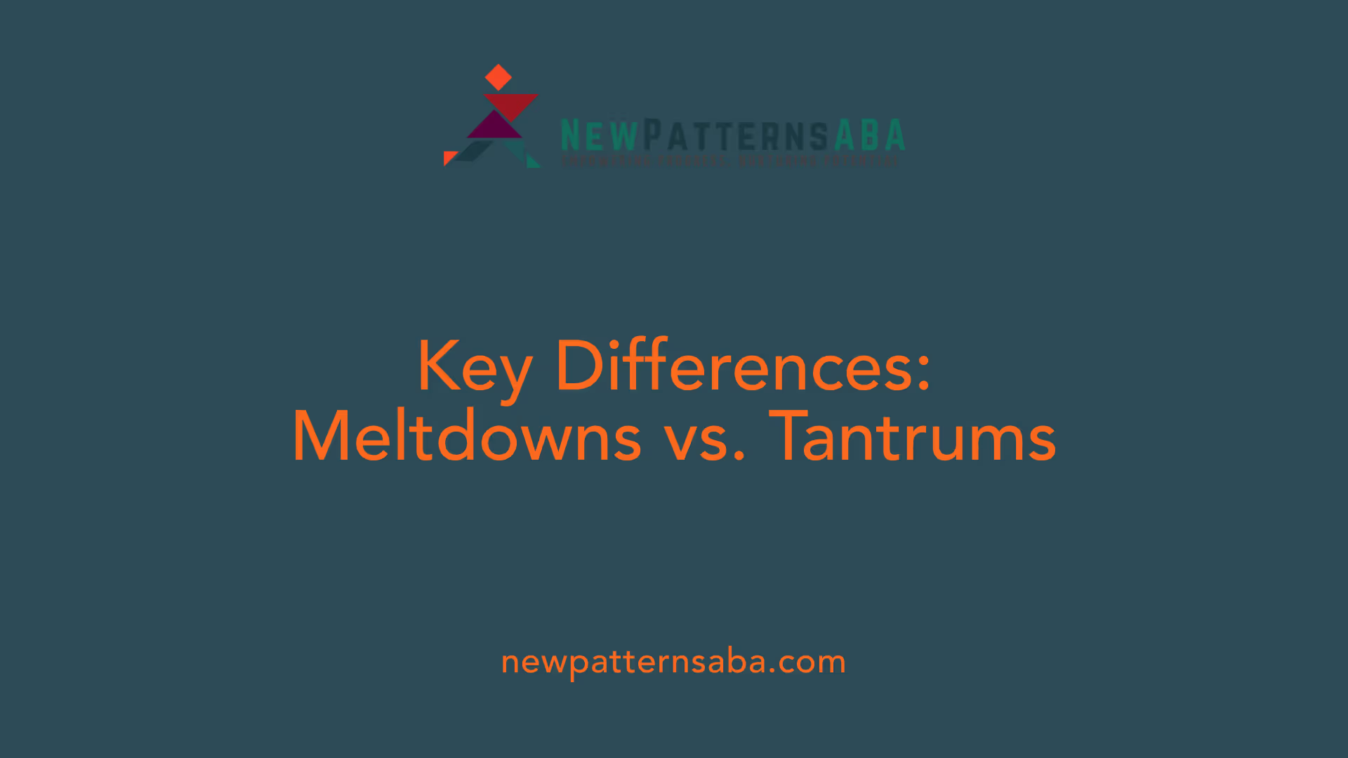 Key Differences: Meltdowns vs. Tantrums