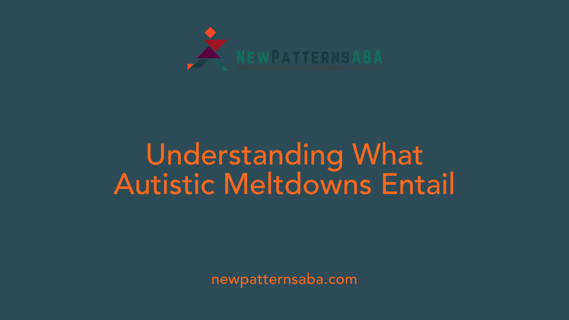 Understanding What Autistic Meltdowns Entail