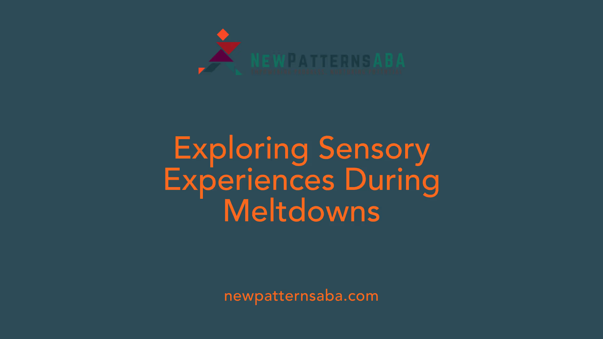 Exploring Sensory Experiences During Meltdowns