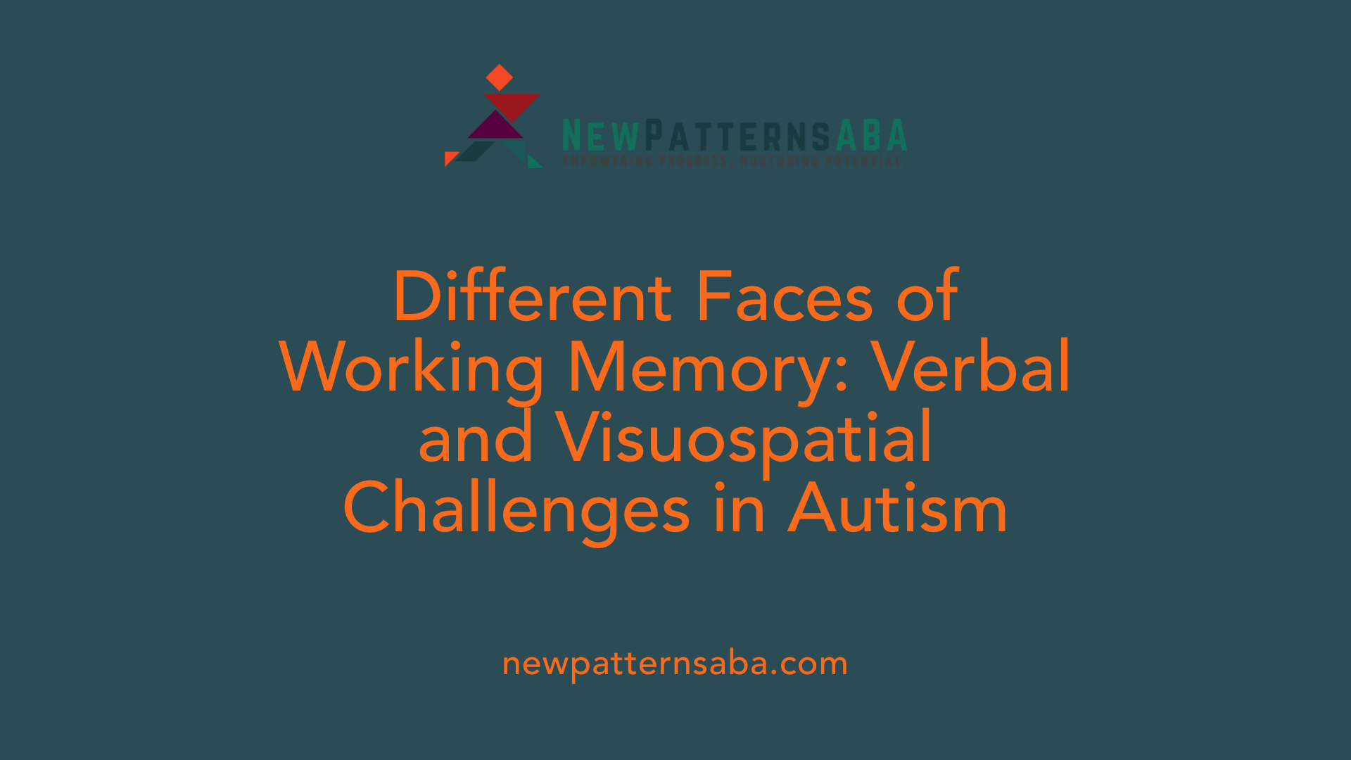 Different Faces of Working Memory: Verbal and Visuospatial Challenges in Autism