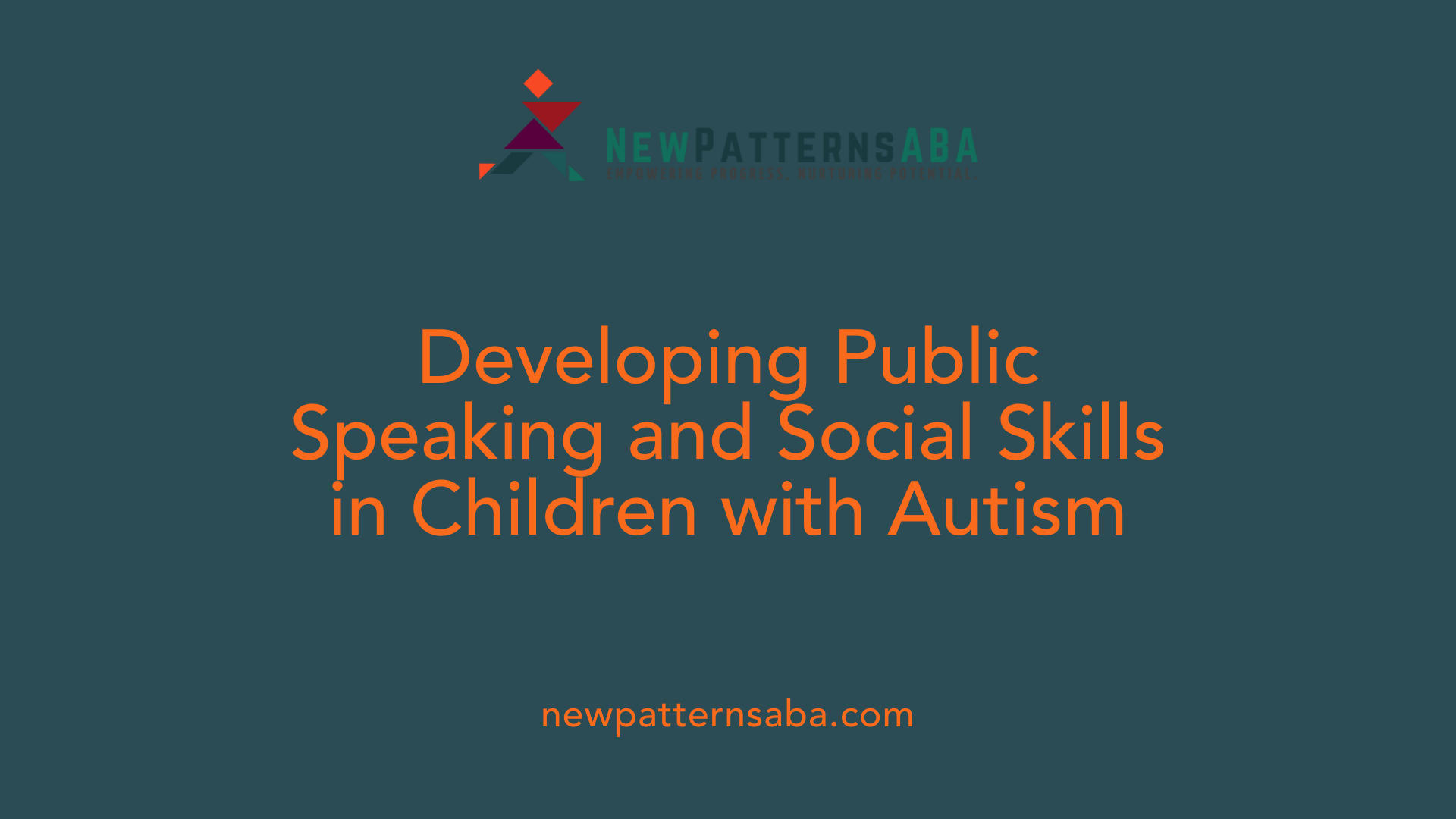 Developing Public Speaking and Social Skills in Children with Autism