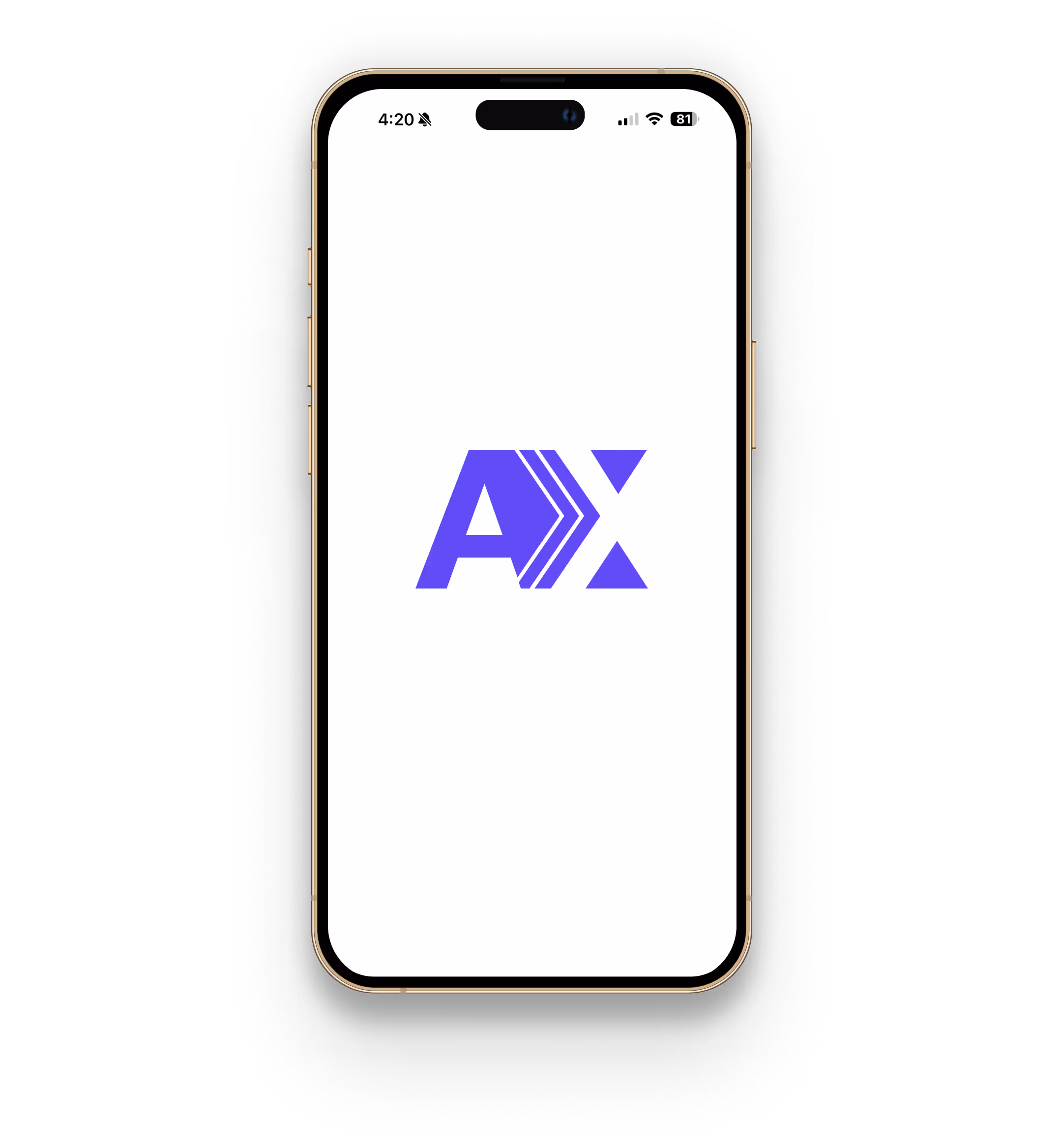 An image of an iphone mockup with the axcess logo on the screen.