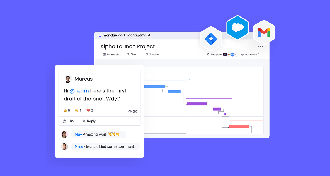 Integraciones de monday.com con Slack, Teams y Google Workspace: cómo centralizar tu trabajo