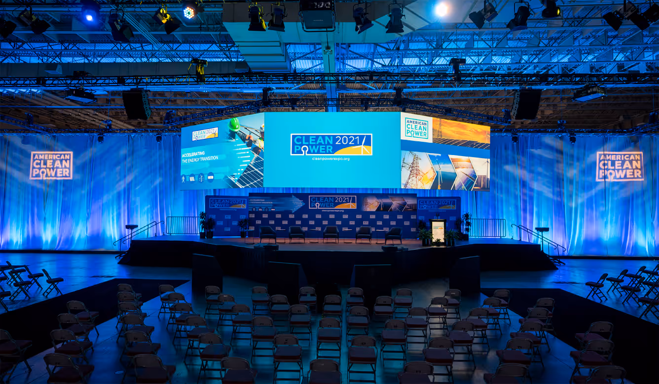 professional stage design with multiple LED screens