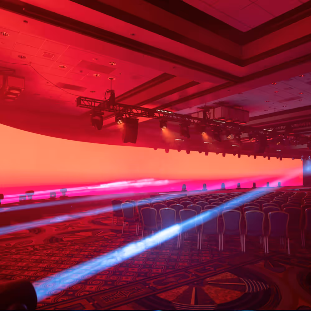 Stage Design with curved LED Wall